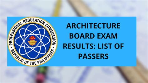 architecture exam result